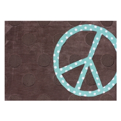 Peace Dot 5 ft x 7 ft Hand Tufted Room Rug