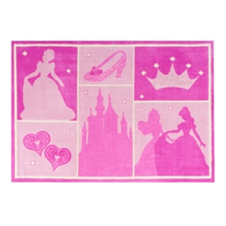 Disney Princess Silhouette 48 in x 70 in Room Rug